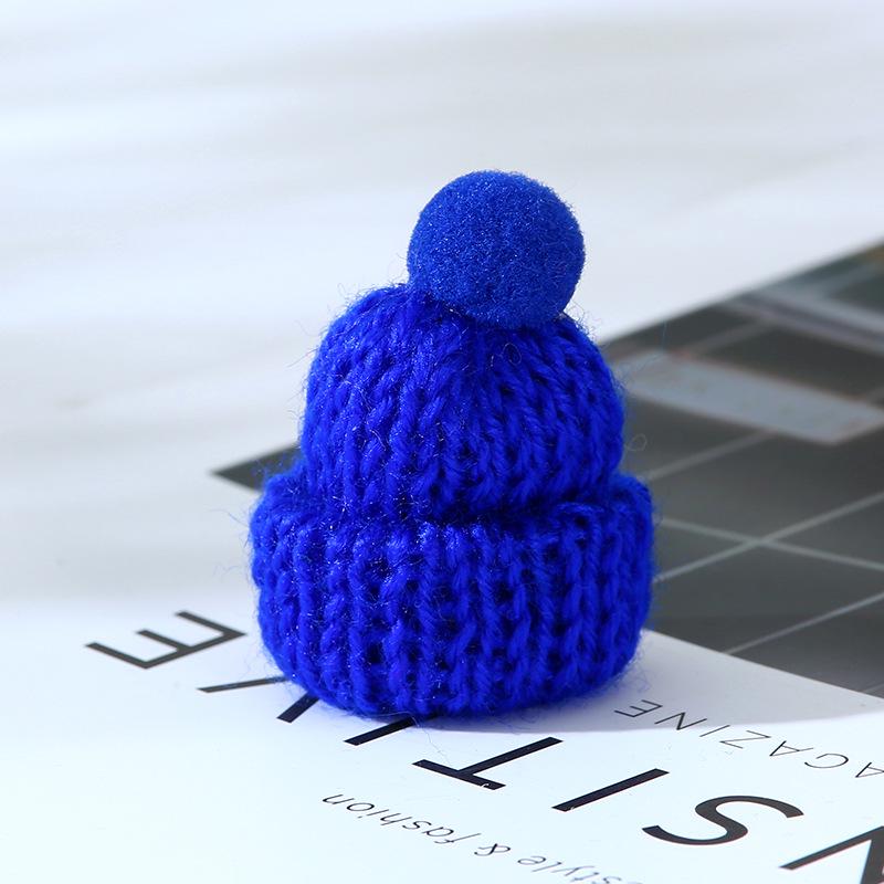 Korean Style Knitted Wool Hat with DIY Pompom Decoration - Mini Christmas Accessory