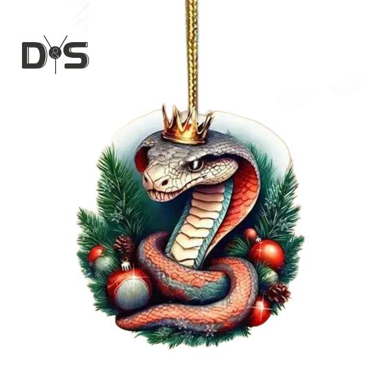 

Подвеска в виде рождественской елки, подвесное украшение со шнурком, легко подвешивается, милый подвесной аксессуар в мультяшном стиле Snake