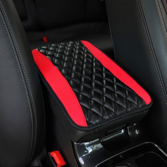 Black&Red Car Central Armrest Box Console Cover Pad For Car Interior Accessories