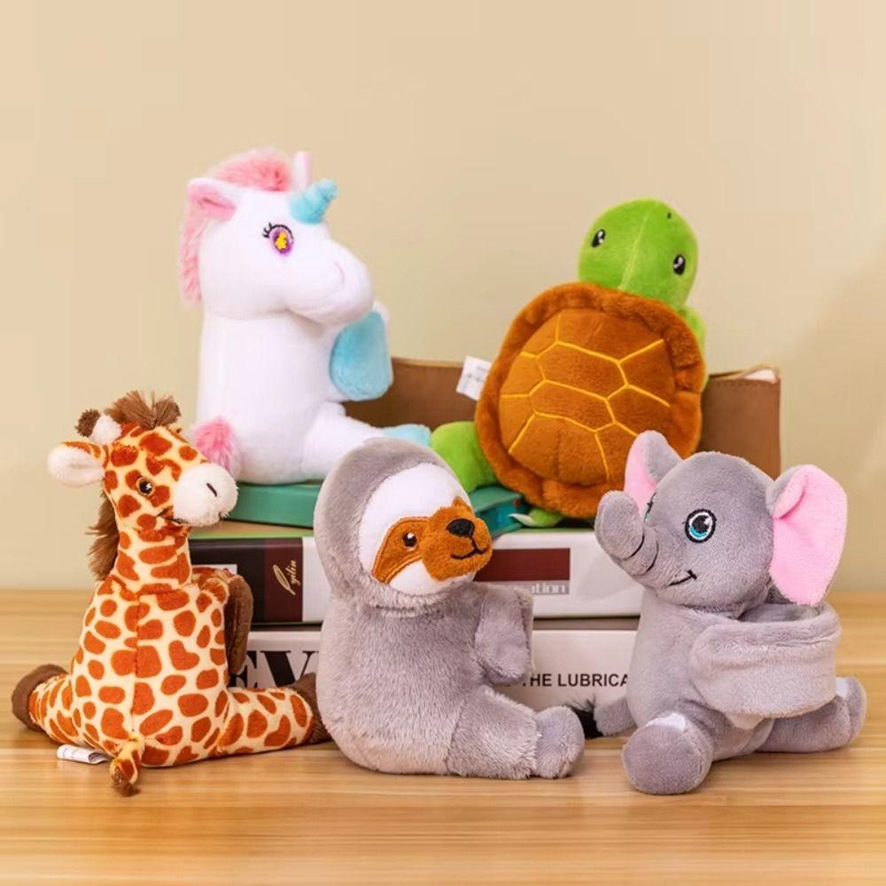 Simulation Giraffe Slap Bracelet Zoo Series Elephant Plush Wrist Band  Birthday Gift