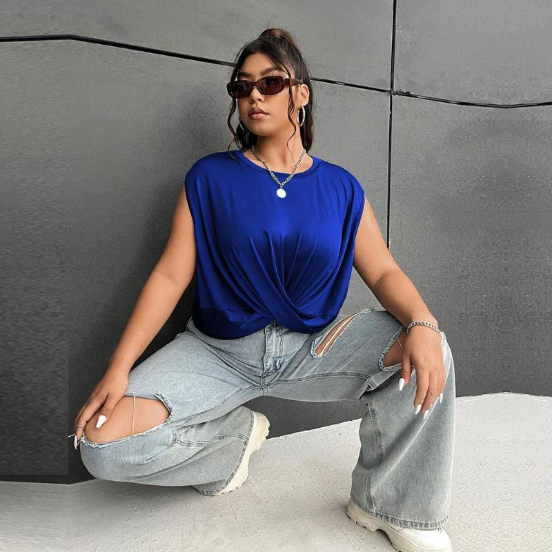 Летние повседневные топы-туники с поворотом спереди — фото 5