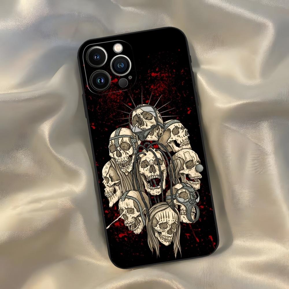 S-Slipknot Popular Band Phone Case for Iphone 16 15 14 13 12 11 Pro Max Xr X Xs Mini 8 Plus SE 2022 Black Soft Silicone Cover