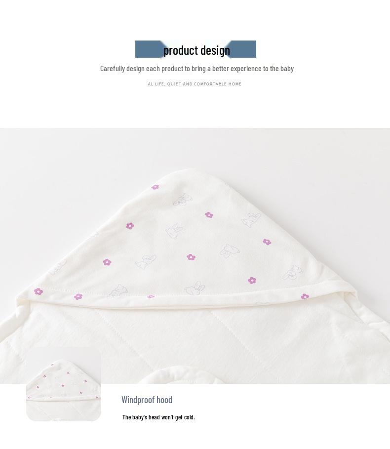 Neugeborenen Puckdecke aus reiner Baumwolle - Dünne Frühlings-/Herbstdecke für den Kreißsaal