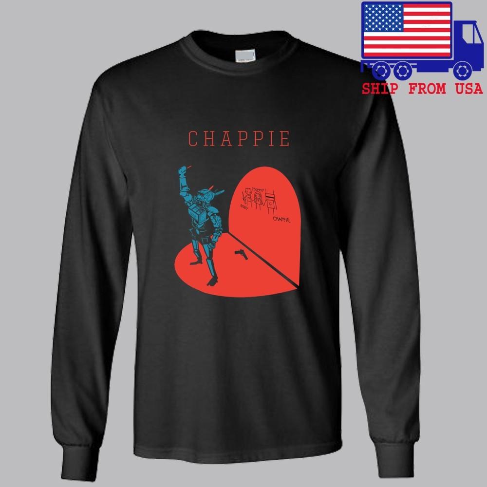 Chappie Poster Movie Die Antwoord Black Size S2XL Unisex T-Shirt L