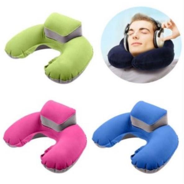 Luxurious Inflatable Travel Pillow Set With Eye Mask And Earplugs For Airplane Comfort