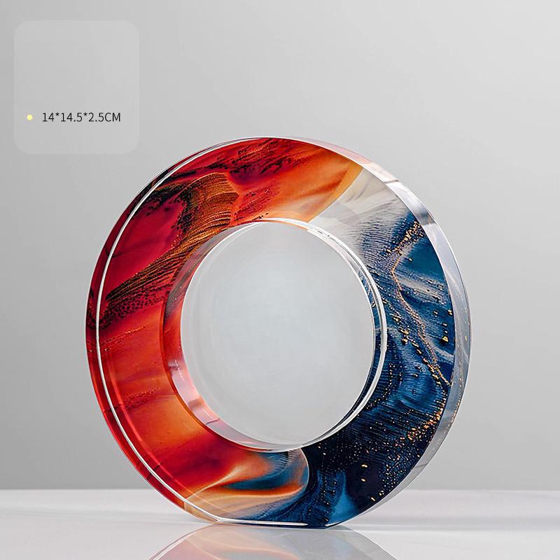 

Customized Rotundity Crystal Trophy Color Printing Sports Annual Meeting Award Outstanding Employee Souvenir Home Decoration 1Pc