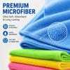 Microfiber Cleaning Cloth Absorbent Dishwashing Towel Reusable Household Cleaning Rag for Kitchen Bathroom Table Window Car Use