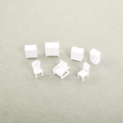8/10 Stück 1:75 Maßstab Esszimmer Miniatur Stuhl Modell Mini Puppenhaus Möbel Dekor