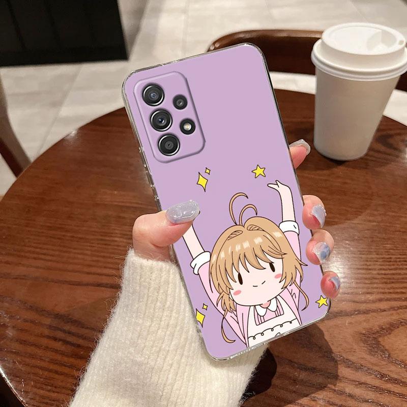 Cartoon CardCaptors Sakuras For Samsung Galaxy A55 Case A54 A52 A53 A15 A14 A13 A21S A23 A51 A34 A35 A33 A32 A72 71 Phone Cover