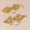 Golden Chinese Frog Buttons Flower Fastener Handmade Cheongsam Buttons Knot Style DIY Sewing Tang Suit Buttons Cheongsam Making