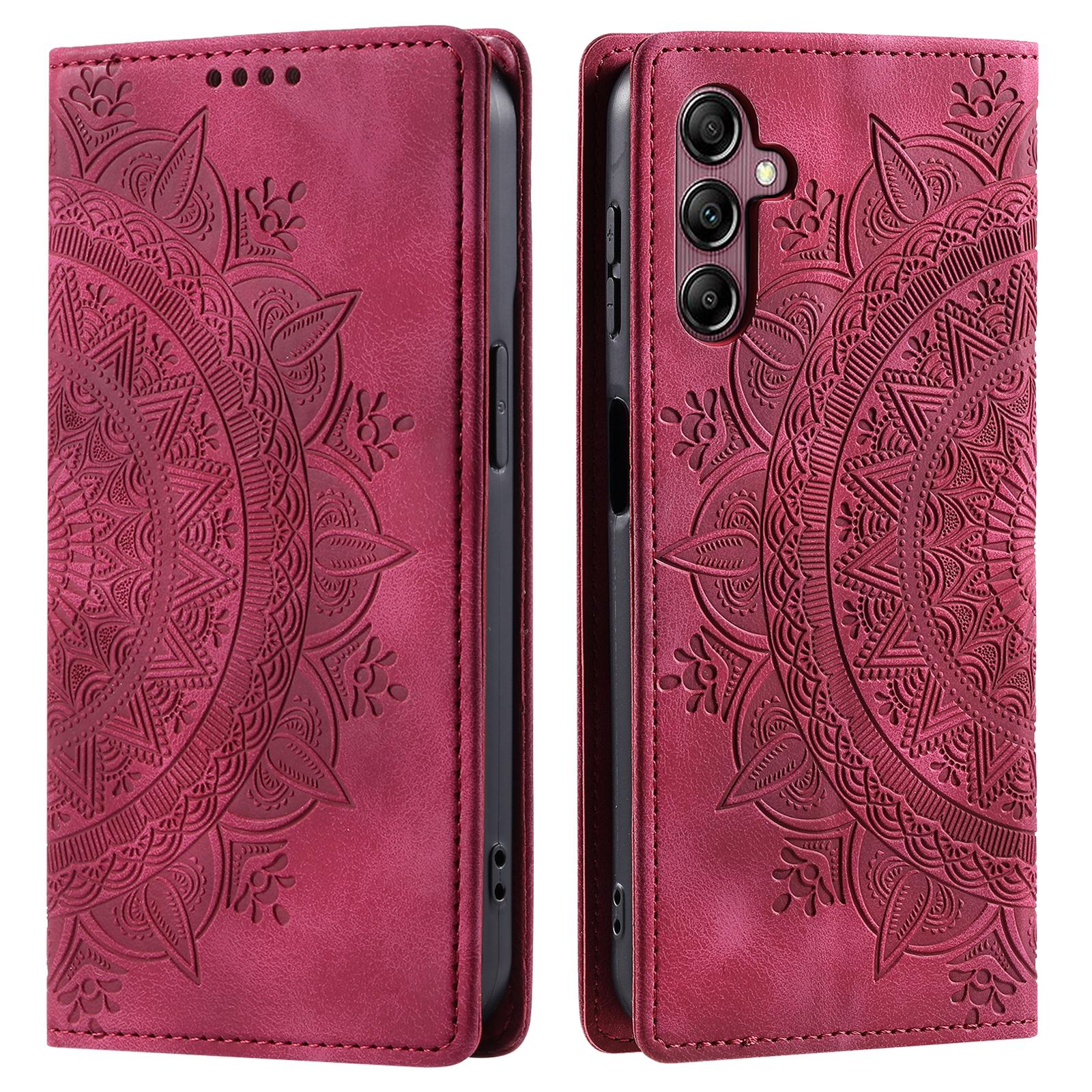 

Style-010 For Samsung Galaxy A36 5G Case Magnetic Closing Leather Phone Cover Pattern Imprinted Rose