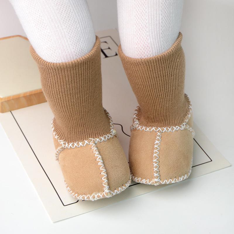 Winter Velvet Soft Sole Baby Toddler Shoes & Socks, 0-12 Months