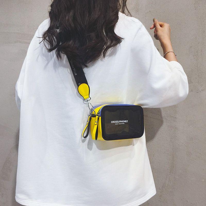 

Летняя прозрачная сумка-желе трендовая кроссбоди маленькая квадратная сумка Black