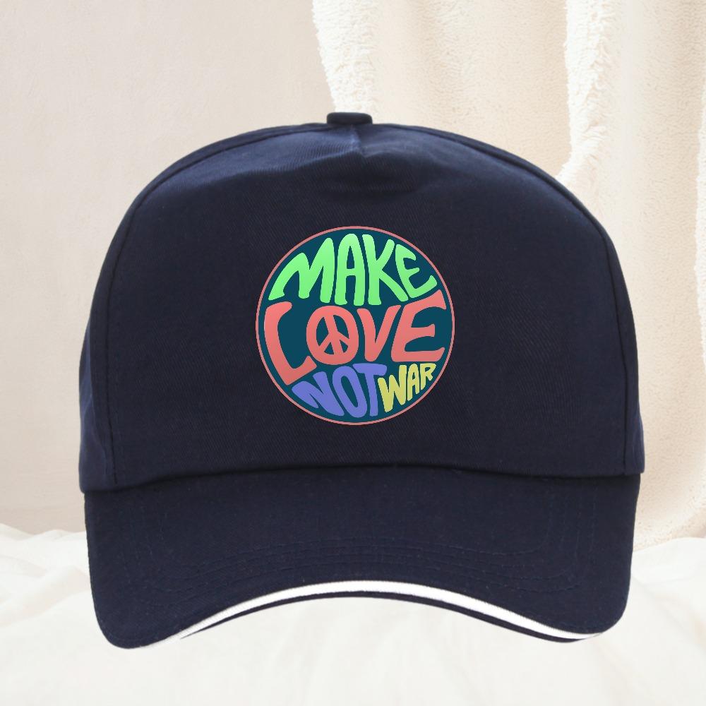 Funny Make Love Not War Creative Printing Baseball Caps Unisex Outdoor Adjustable Hat Casual Sunscreen Caps
