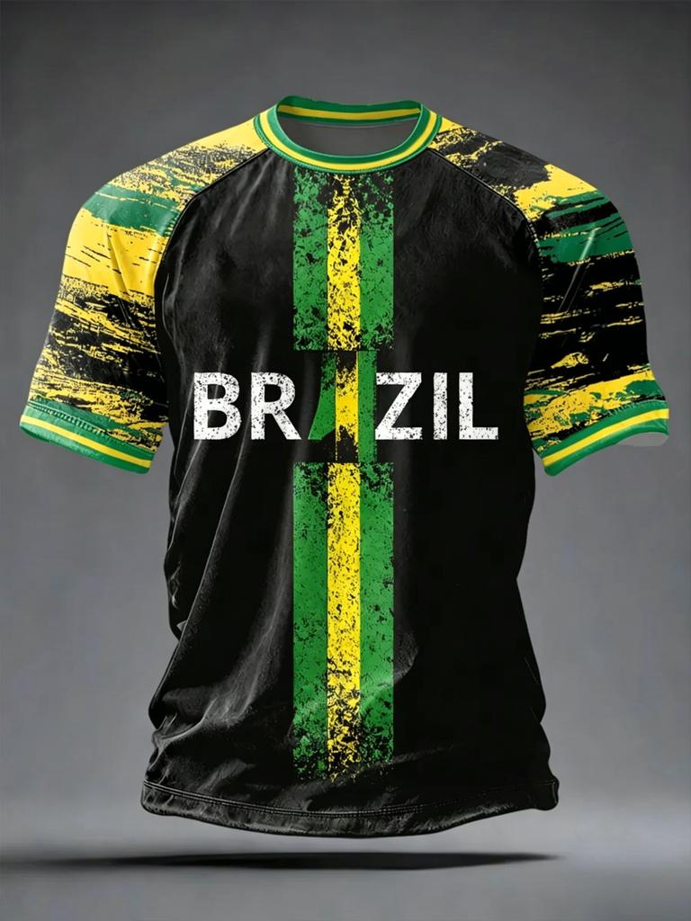 2026 Summer New Brazil Football Jerseys For Men Classic God Brazil Short Sleeve Tees Casual O-neck Sports Tshirts Man Clothing
