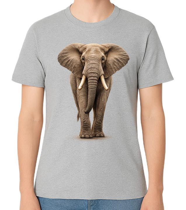 Elephant T-Shirt Realistic African Elephant Wildlife Graphic Unisex Tee S разноцветный