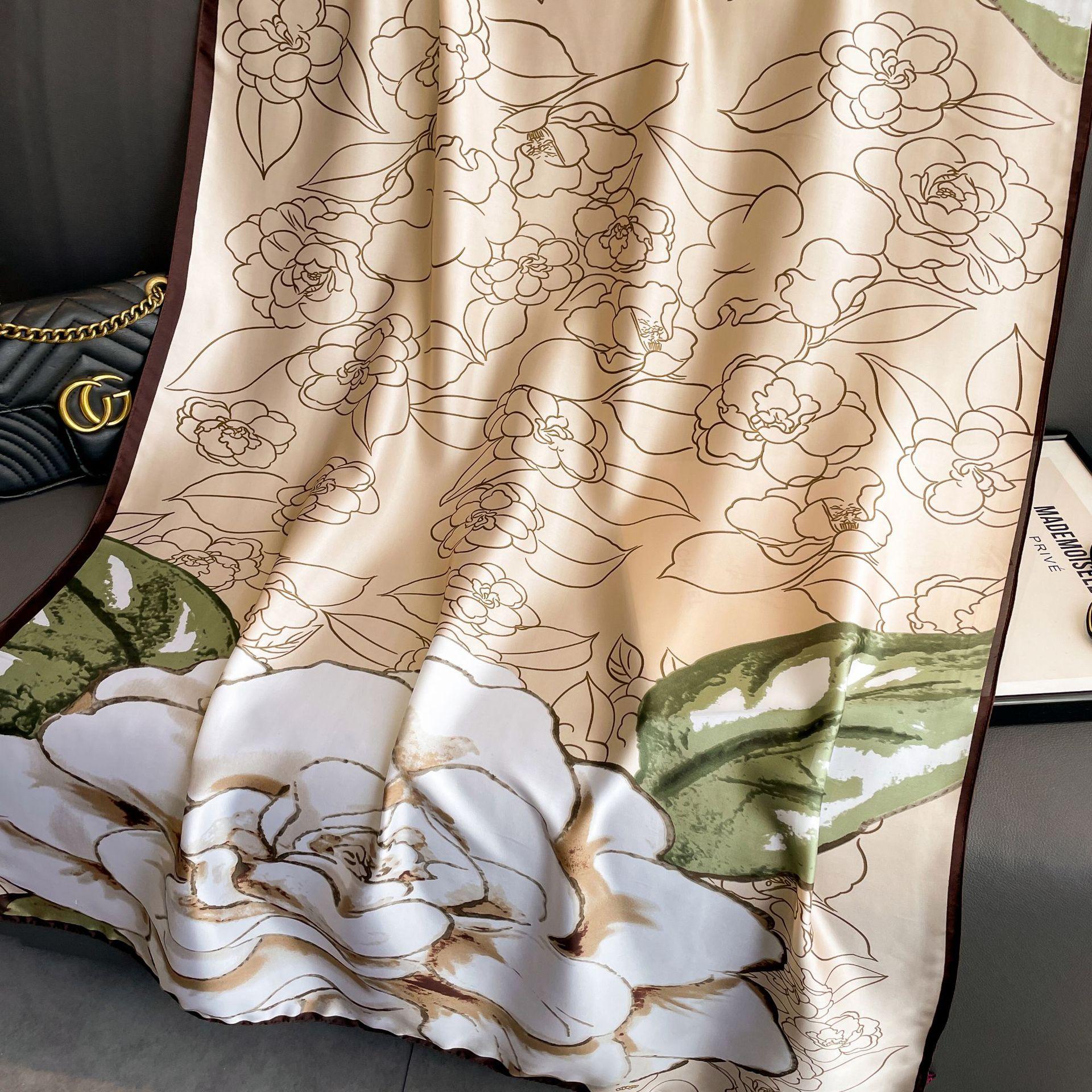 

Весенний шарф женский роскошный дизайнерский шарф шелковый гладкий шарф мягкий мусульманский платок на голову шаль пляж 90x180 см