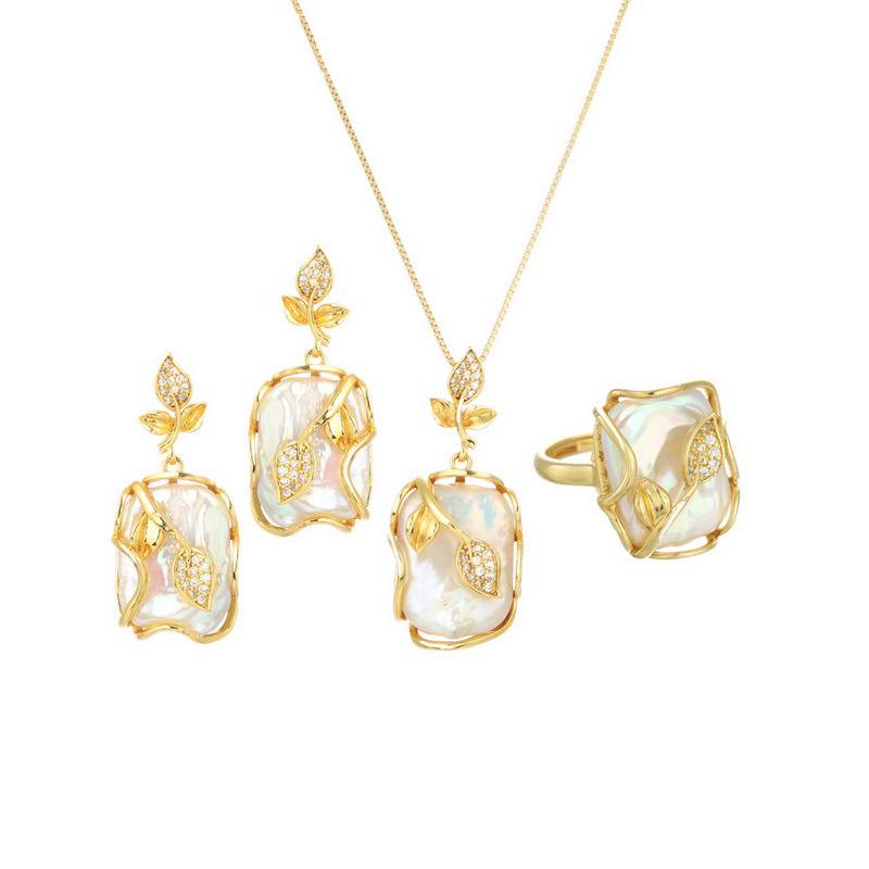 Natural Freshwater Pearl Jewelry Set: Unique Baroque Style, Fashionable European & American Design