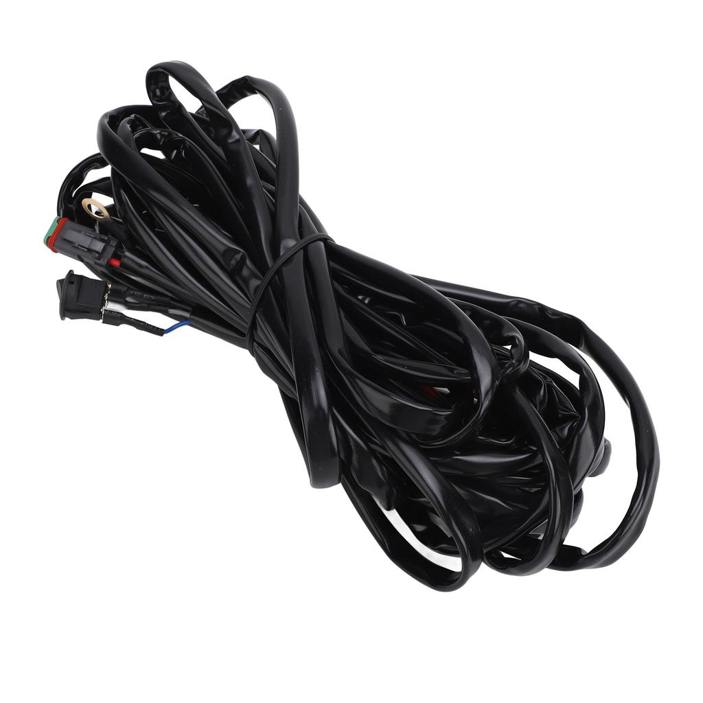 LED-ljusramp Kabelhärva 16AWG Kraftig DC 12V På Av-brytare Strömrelä Säkring för Lastbil ATV UTV Båt