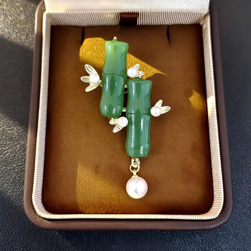 Elegante chinesische Retro-Emaille-Brosche Phönix & Schmetterling für Damen