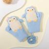 Anti Lost String Baby Winter Knit Glove Fleece Lined Student Cartoon Glove  Daily Winter Wear