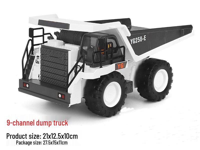 Free Shipping Remote Control Alloy Excavator, Engineering Vehicle, Dump Truck & Bulldozer Toy for Kids