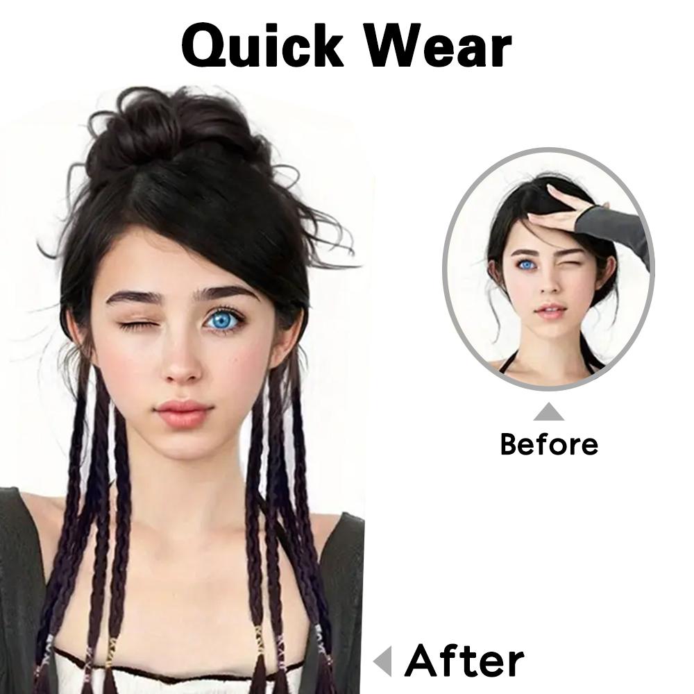MERISIHAIR Synthetic Long Chic Braided Ponytail Extension Heat Resistant Hair Perfect For Women Everyday & Festive Hair Accessories