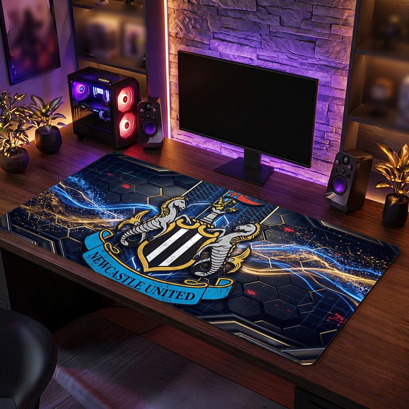 Tappetino Mouse Grande Stampa Calcio Newcastle United, Tappetino Esteso Antiscivolo per Scrivania da Gioco per Ufficio Casa