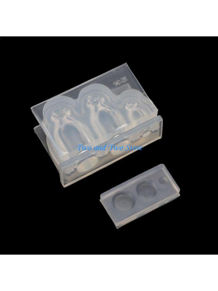 HX6F DIY Glass Bottle Epoxy Silicone Mold English Character Resin Mold for Children Handmade Art Crafts Tool Durable
