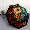 1pc Floral Yin-Yang Harmony Umbrella with Plastic Handle,Suitable for All Seasons Home Travel Outdoor UmbrellaM1331