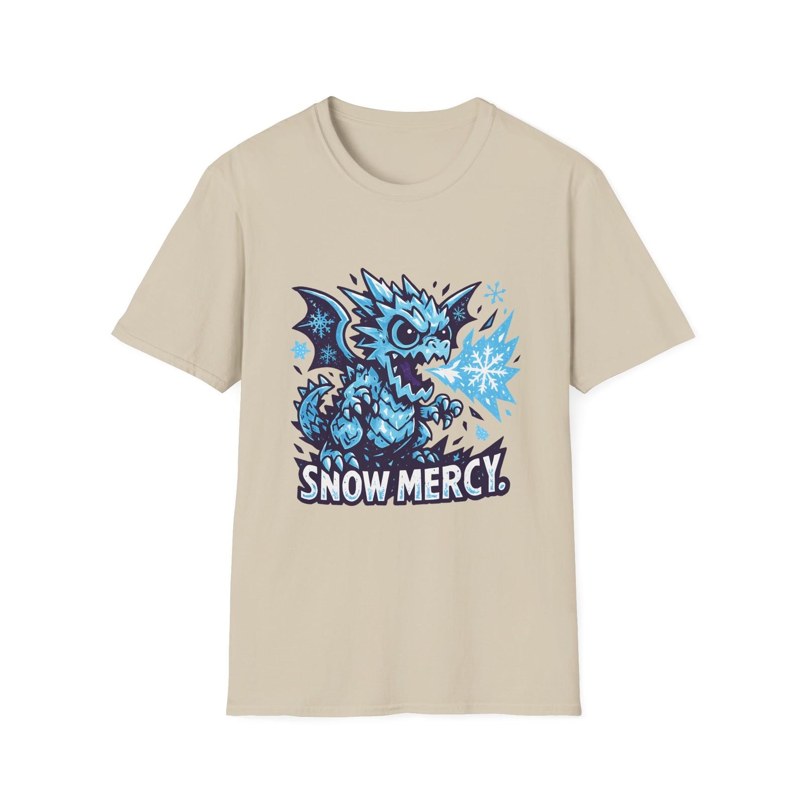 Unisex Softstyle T-Shirt Mens Womens Tees Top Icy Crystalline Dragon Frozen Snow Fantasy Creature S