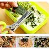 Multi-functional multi-layer stainless steel kitchen scissors, green onion chopper, herb and spice cooking tool scissors