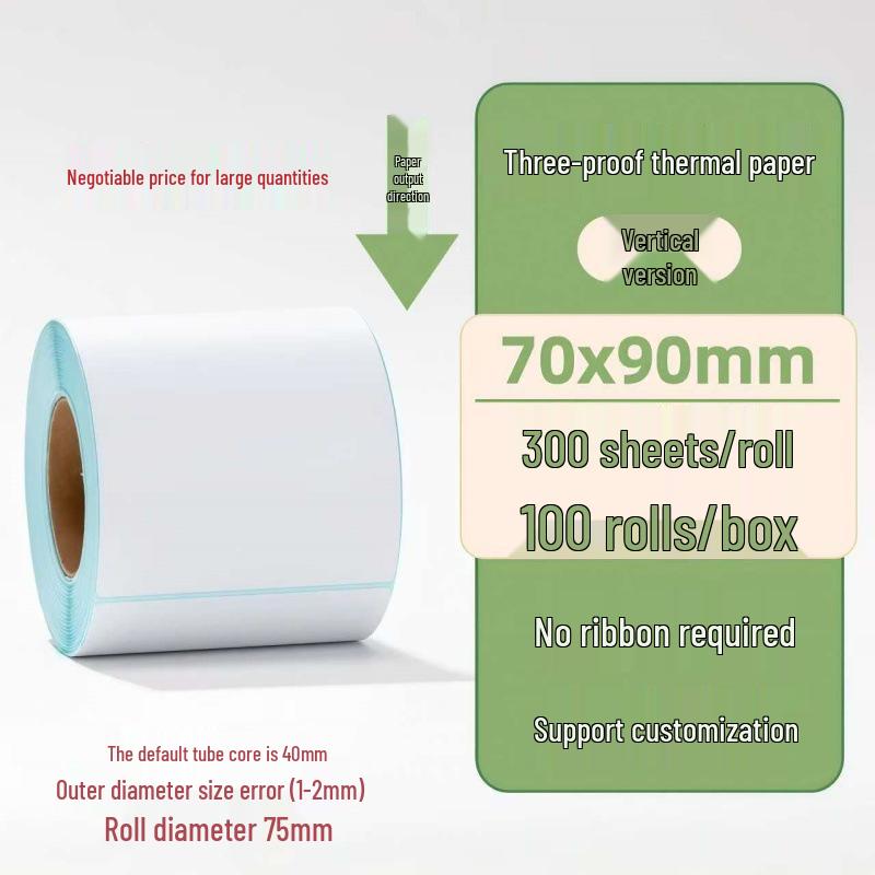 Samoprzylepne etykiety termiczne na kody kreskowe 100×150 mm - Trwałe i wodoodporne do logistyki