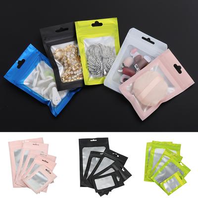20 bolsas con cierre hermético reutilizables para guardar alimentos, bolsas con cremallera, papel de aluminio, impermeables, mate, transparente