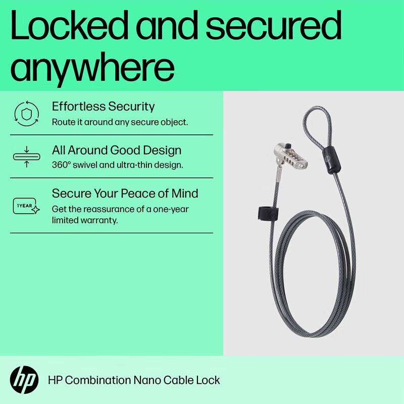 HP Sure Key Cable Nano Lock 63B28AA
