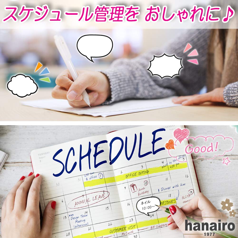 Hanairo Flake for and Handmade Stickers Stickers, 100-Piece Set, Planners, Diaries, Albums, (Speech Bubbles)