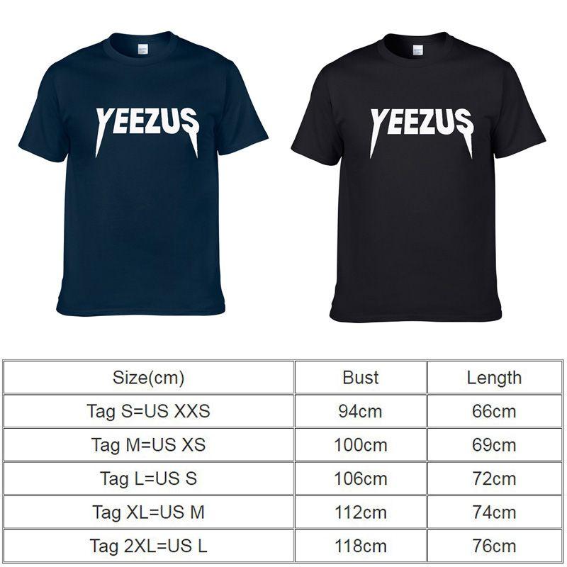 Yeezus Men Letter Short Sleeve Tshirt Cotton Shirt Tee Tops Casual Wear