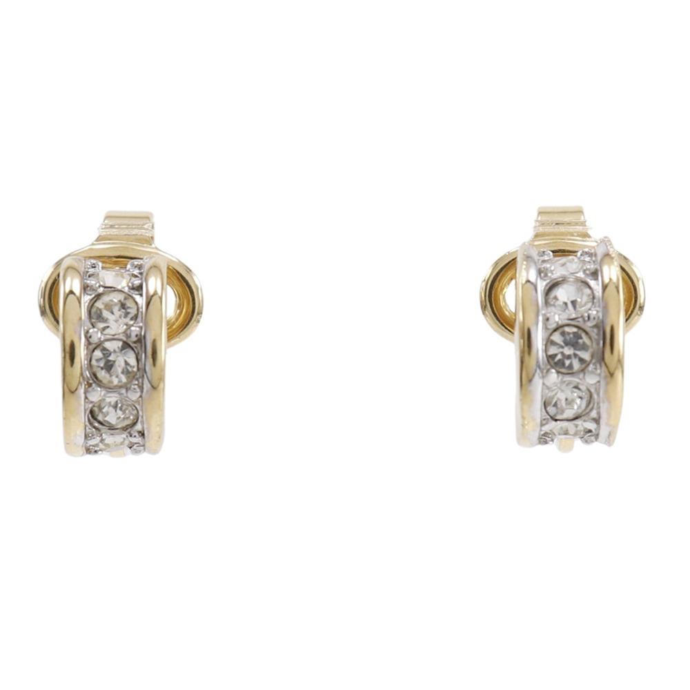 Nina Ricci Náušnice Pozlacené Zlato/Rhinestone 4.5g Dámské Použité