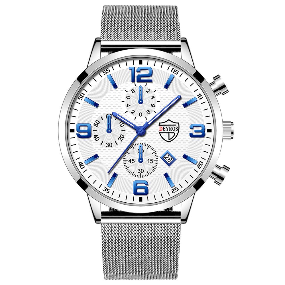 Fashion Mesh Belt Men S Calendar Watch Men S Luminous Calendar Quartz Watch Watch