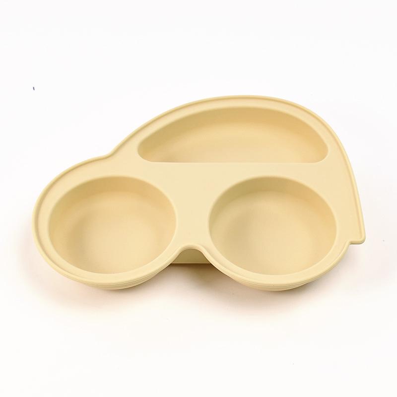 Cross-Border Baby Silicone Tableware: Anti-Fall Eating Tray for Children