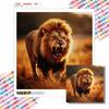 New Arrival 5D DIY Full Circle Diamond Painting "Lion" Embroidery Cross Stitch Home Decor Gift