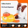 Intelligent Dog Automatic Feeder, Cat and Dog Feeder Toy, Interactive Pet Food Dispenser, Cartoon Duck Design, Pet Anti Slip
