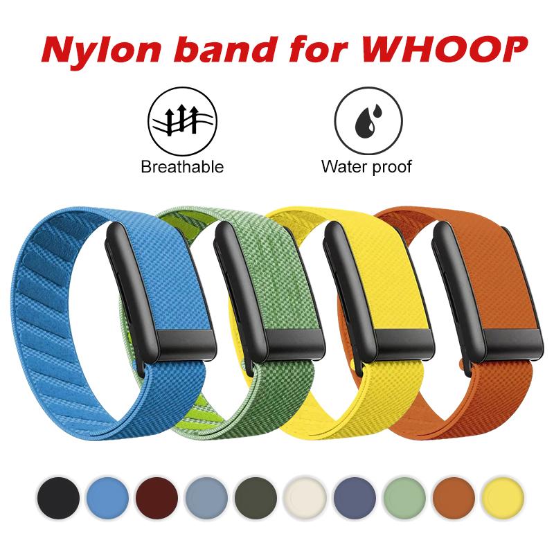 Stretchy Bands for Whoop 5.0 /MG Adjustable Sport Comfort Nylon Elastic Braided Wristbands for Whoop 4.0 Wearable Health Fitness