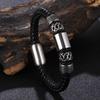 European Retro Woven Leather Bracelet - New Punk Style, 4 Colors Available