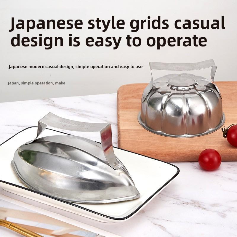 1PCS Stainless Steel Lava Egg Rice Mold Sandwich Papaya Pumpkin Rice Ball Mold with Handle
