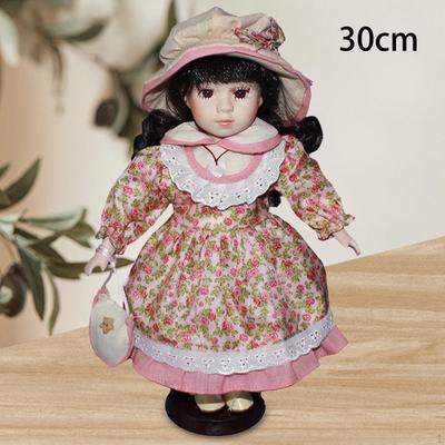 11.81'' Miniature Porcelain People Standing Doll Ceramic Model for Birthday