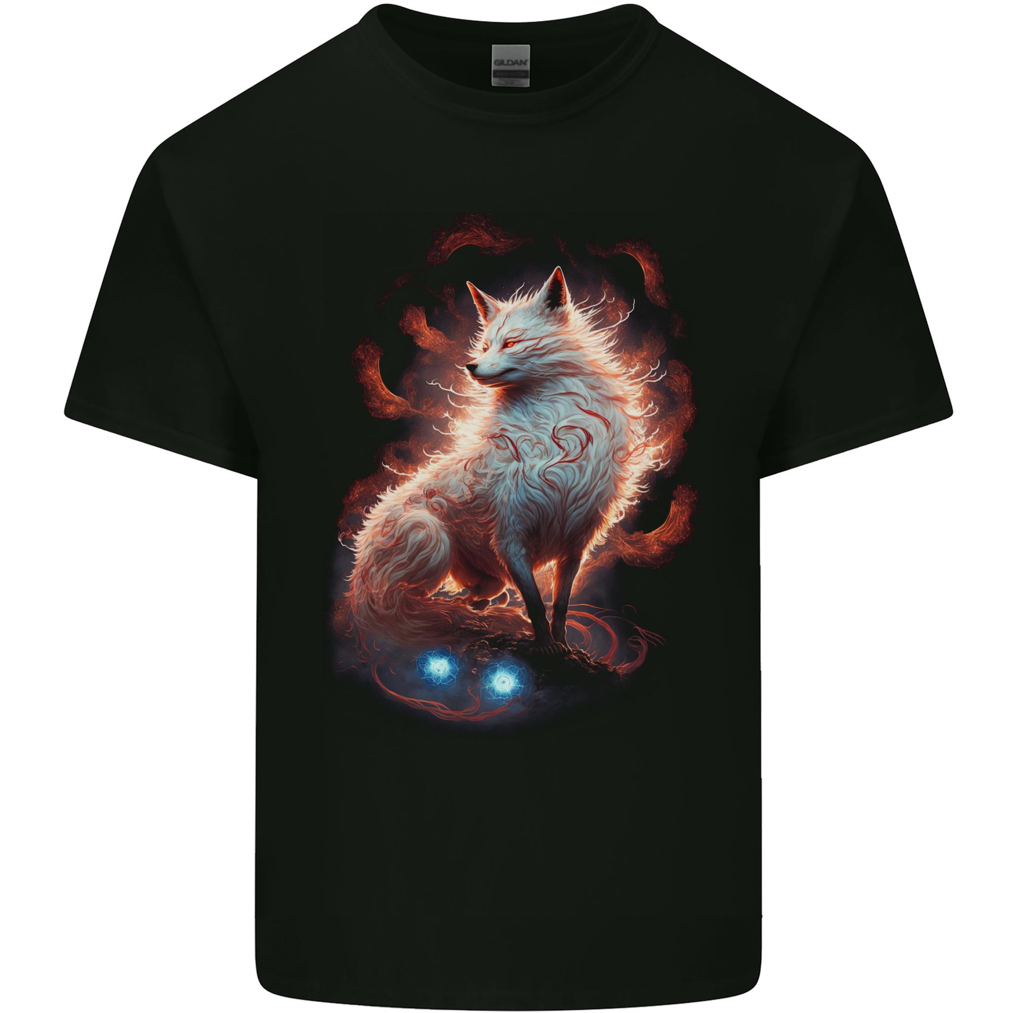 Fantasy Kitsune Magical Fox Unisexs Light Cotton TShirt S