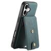 DENIOR D14 Für iPhone 17 Magnetische Hülle mit Abnehmbarem Kartenhalter Ständer PU+TPU+PC Handyhülle