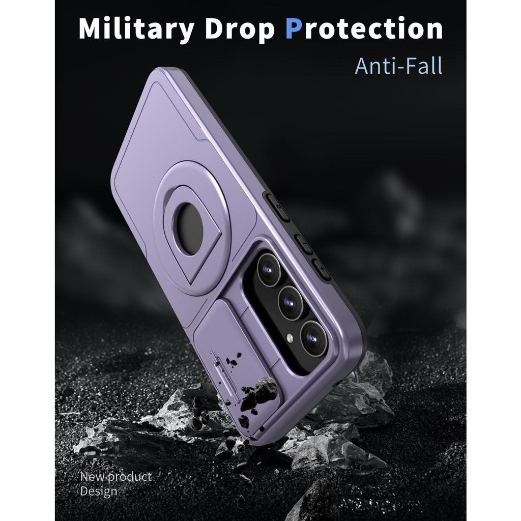 For Magsafe Magnetic Wireless Charging Case for Samsung Galaxy A55 A35 A25 A15 5G A05S A34 A24 A14 Lens Protection Bracket Cover