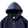 4-12 Years Kids Solid Color Hooded Coat Zipper Jacket